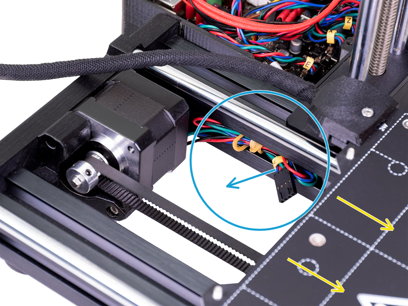 Connecting the Y-axis cables