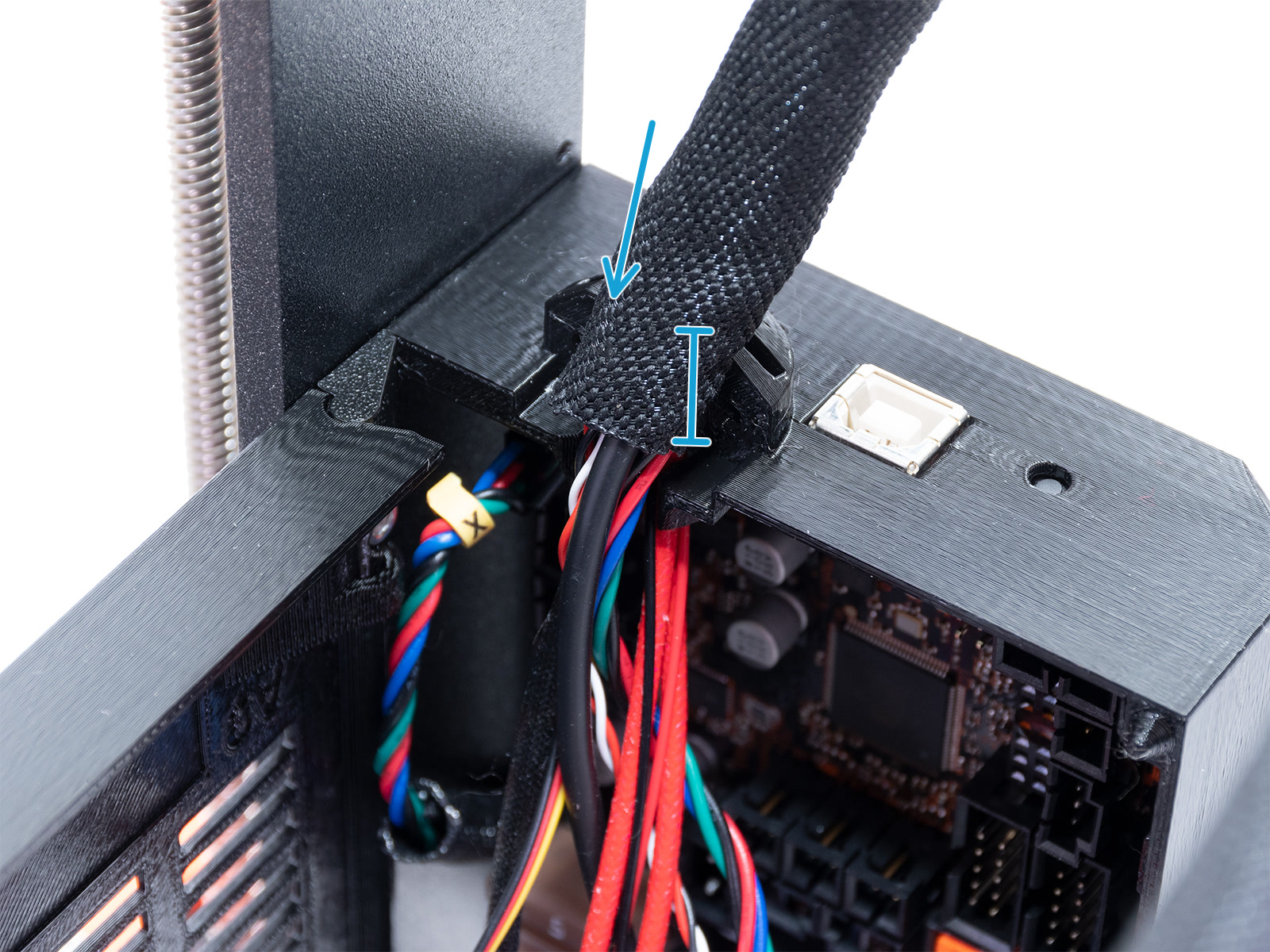Conectando los cables del extrusor