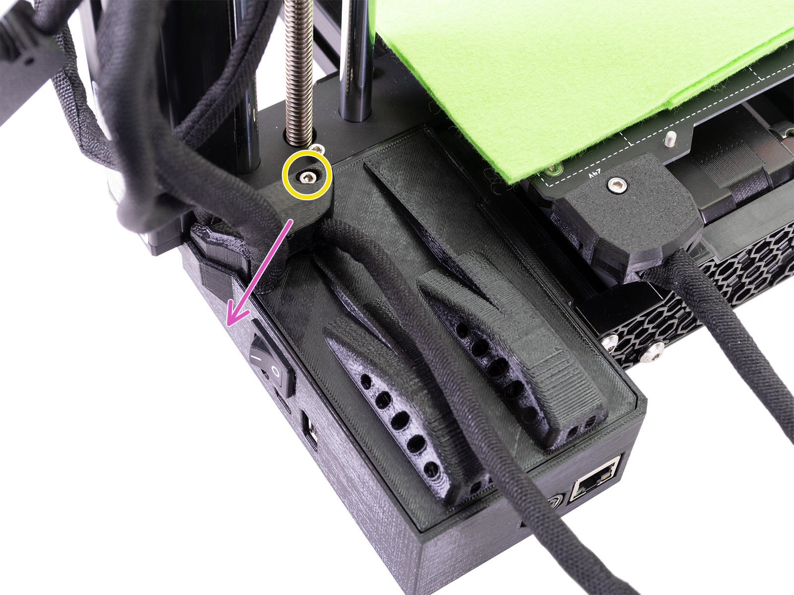 Opening the box with the electronics