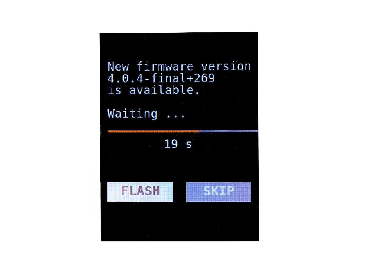 Flashing the old firmware
