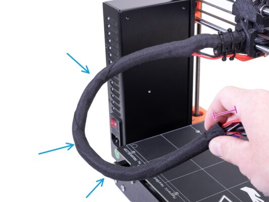 Conectando los cables del extrusor