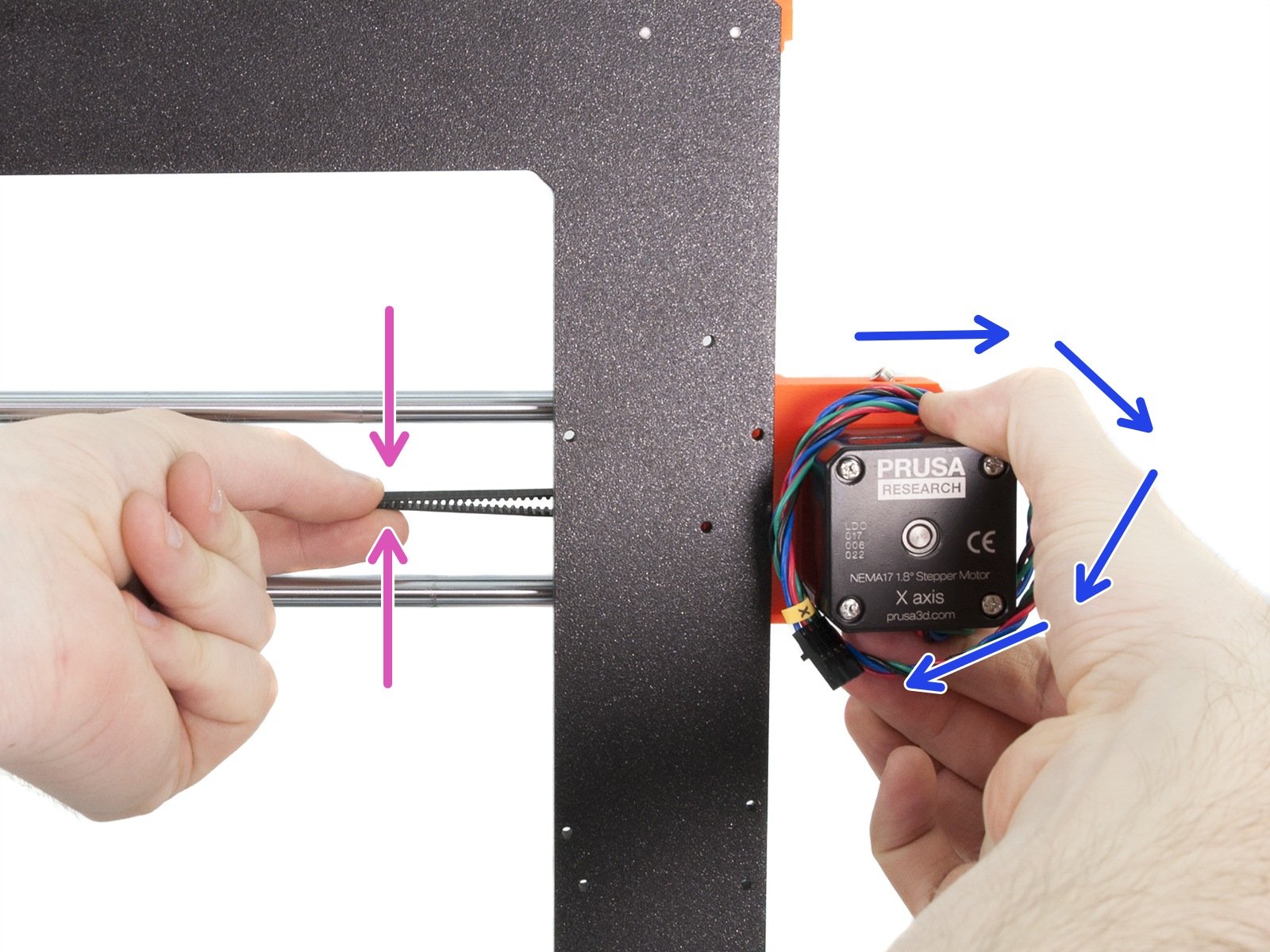 Tensioning the X-axis belt