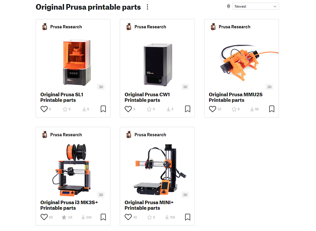 Printable parts for Original Prusa Prusa Knowledge Base