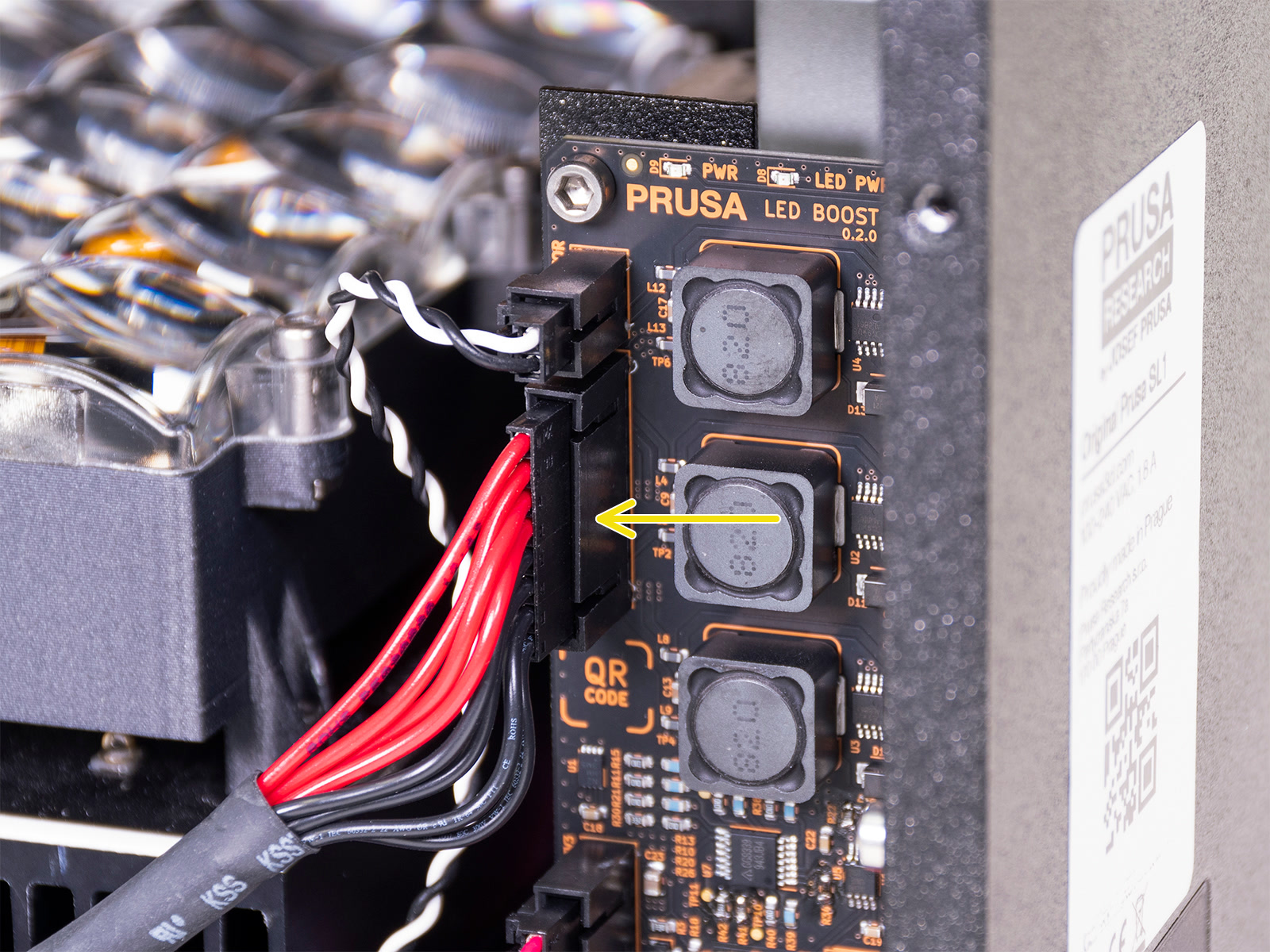 Guidage du câble des LED UV