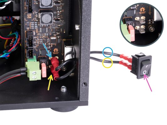 Assemblage du bouton d'alimentation