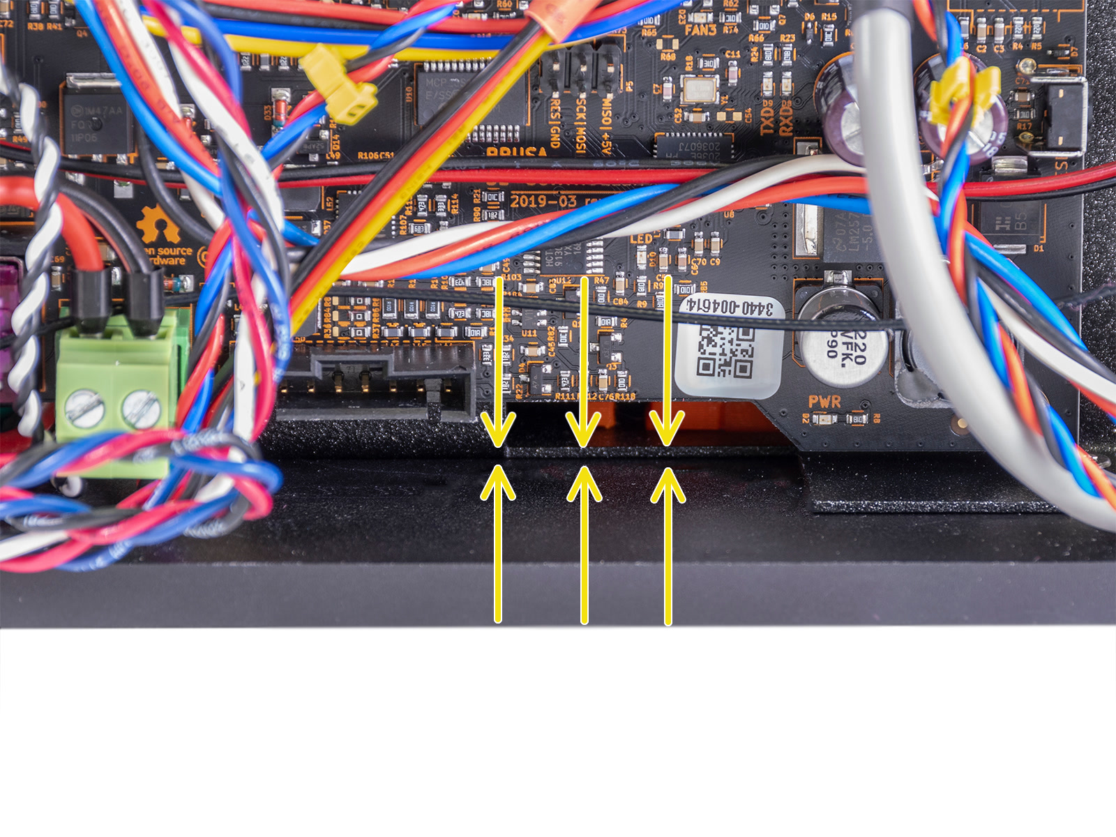Alignement de l'ensemble des LED UV