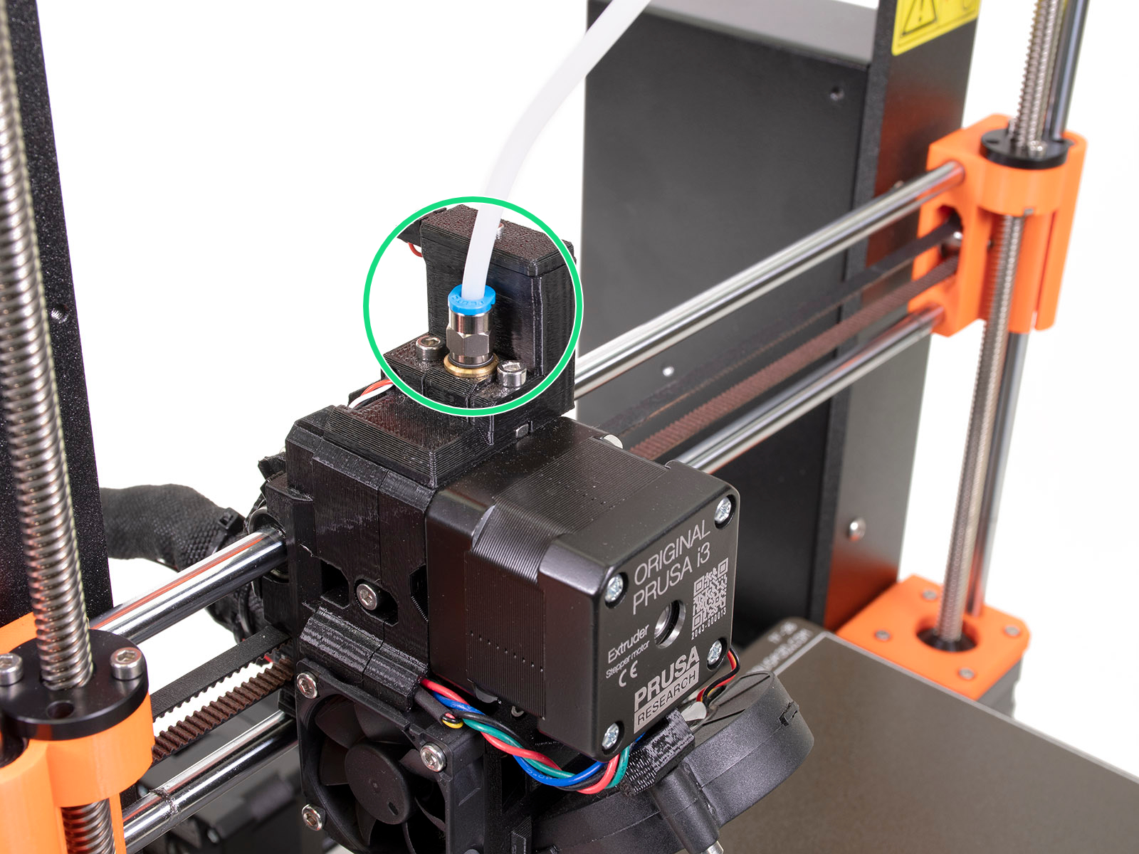 Connecting the extruder and MMU2S unit
