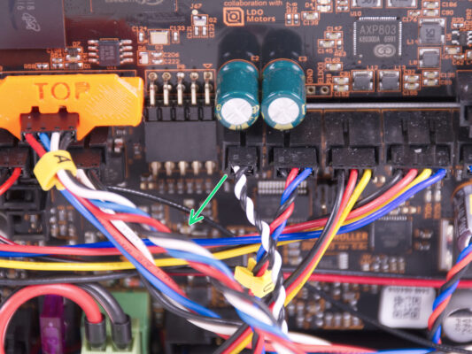 Desconectando el cable del  termistor