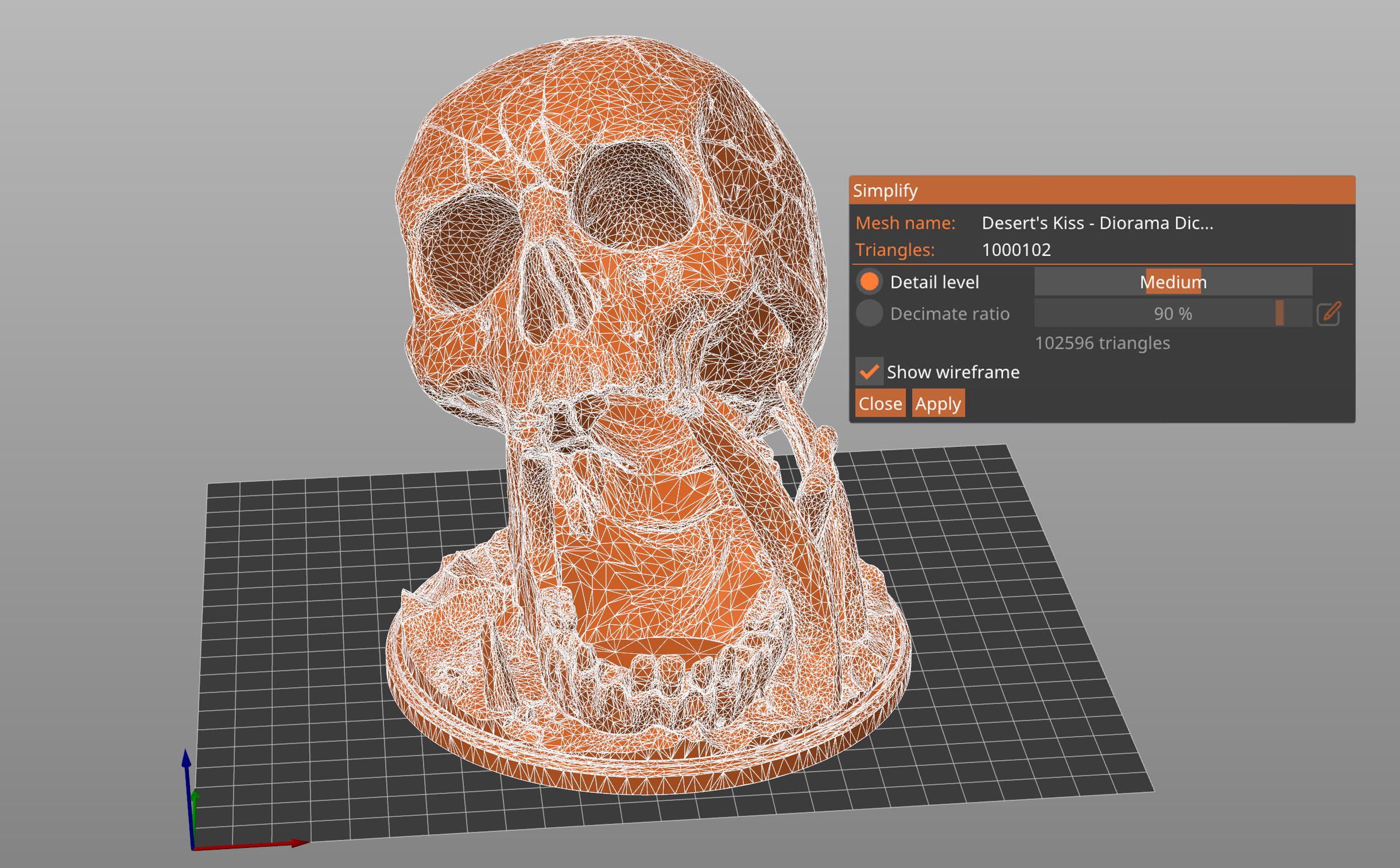 fill voids in stl model simplify 3d