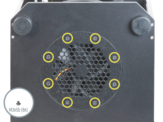 Terminando con el ventilador de los LEDs UV
