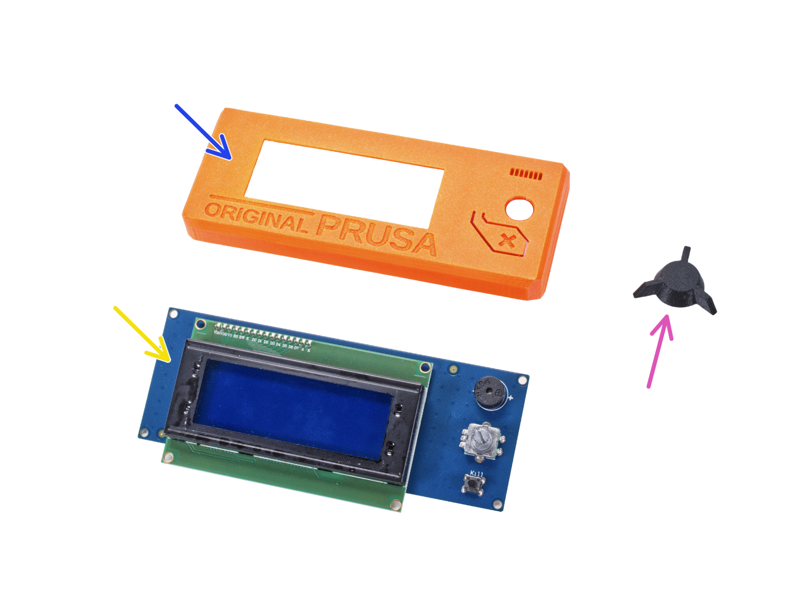 Příprava obrazovky LCD: příprava dílů