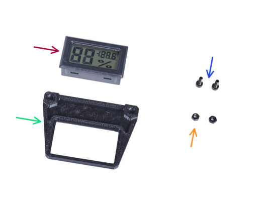 Assemblage du thermomètre : préparation des pièces