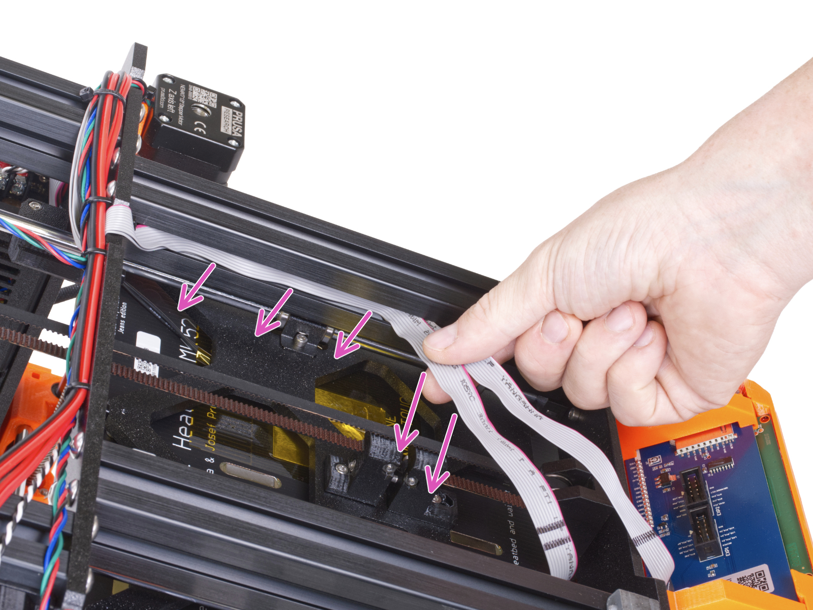 Déconnexion des câbles du LCD