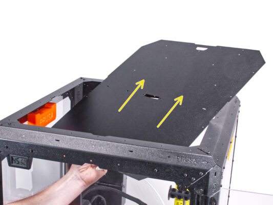 Retirando el panel superior