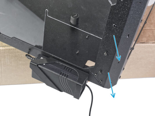 Führen des externen Netzteilkabels