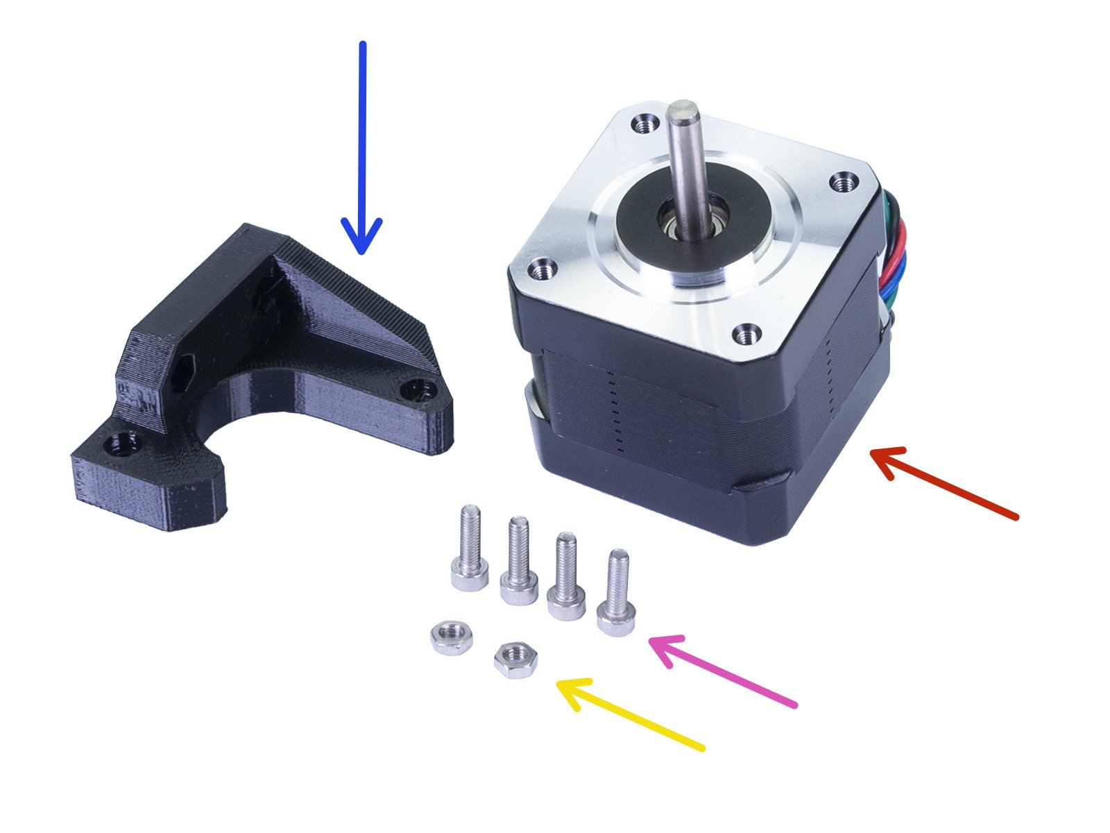 Y-axis: motor and motor holder