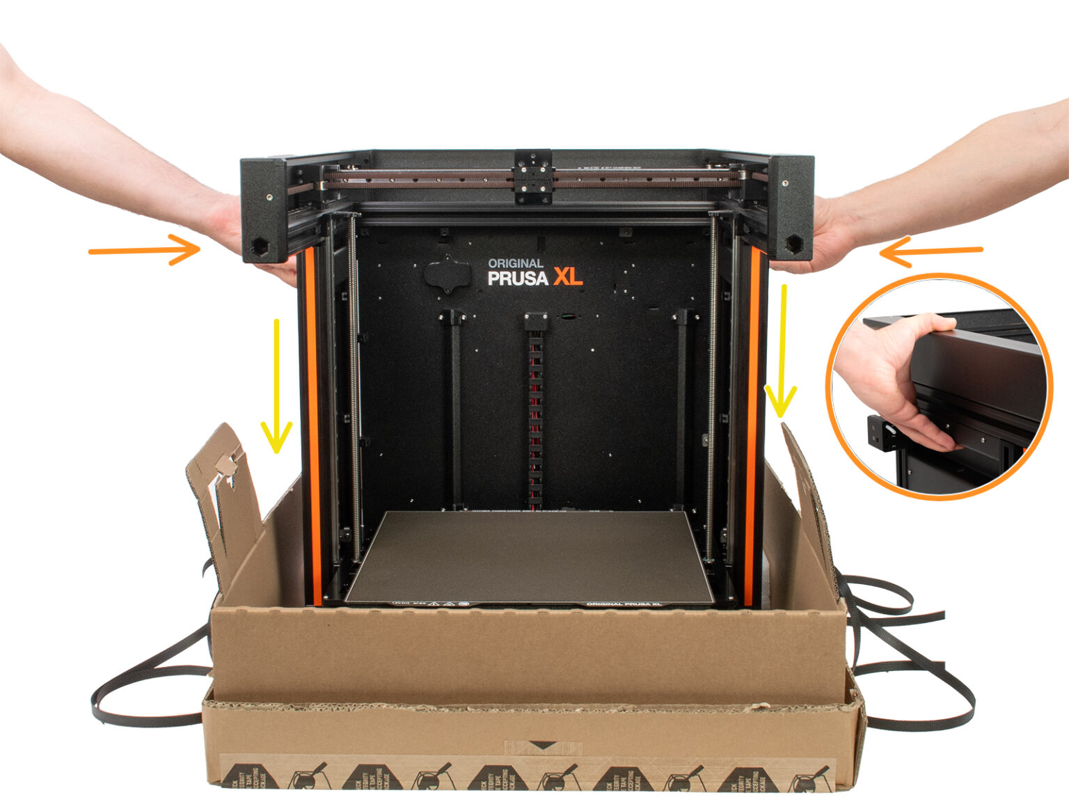 Packing printer for transport Original Packing Material (XL) Prusa