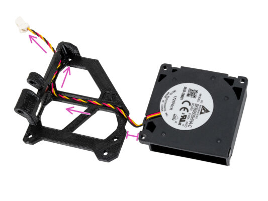 Assembling the fan-door: mounting fan