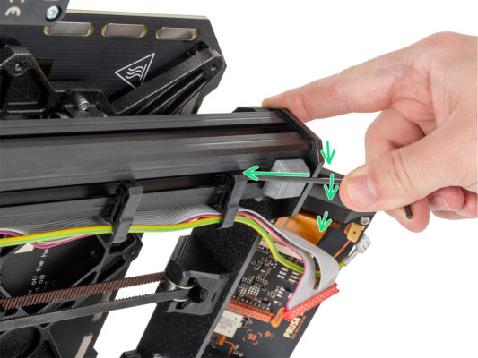 Removing the xLCD cable clips