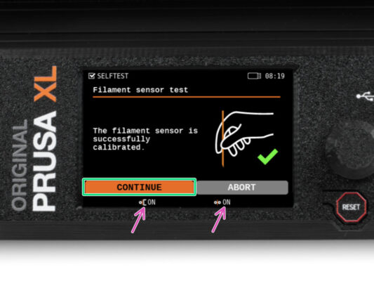 Wizard: Calibrate Filament Sensors
