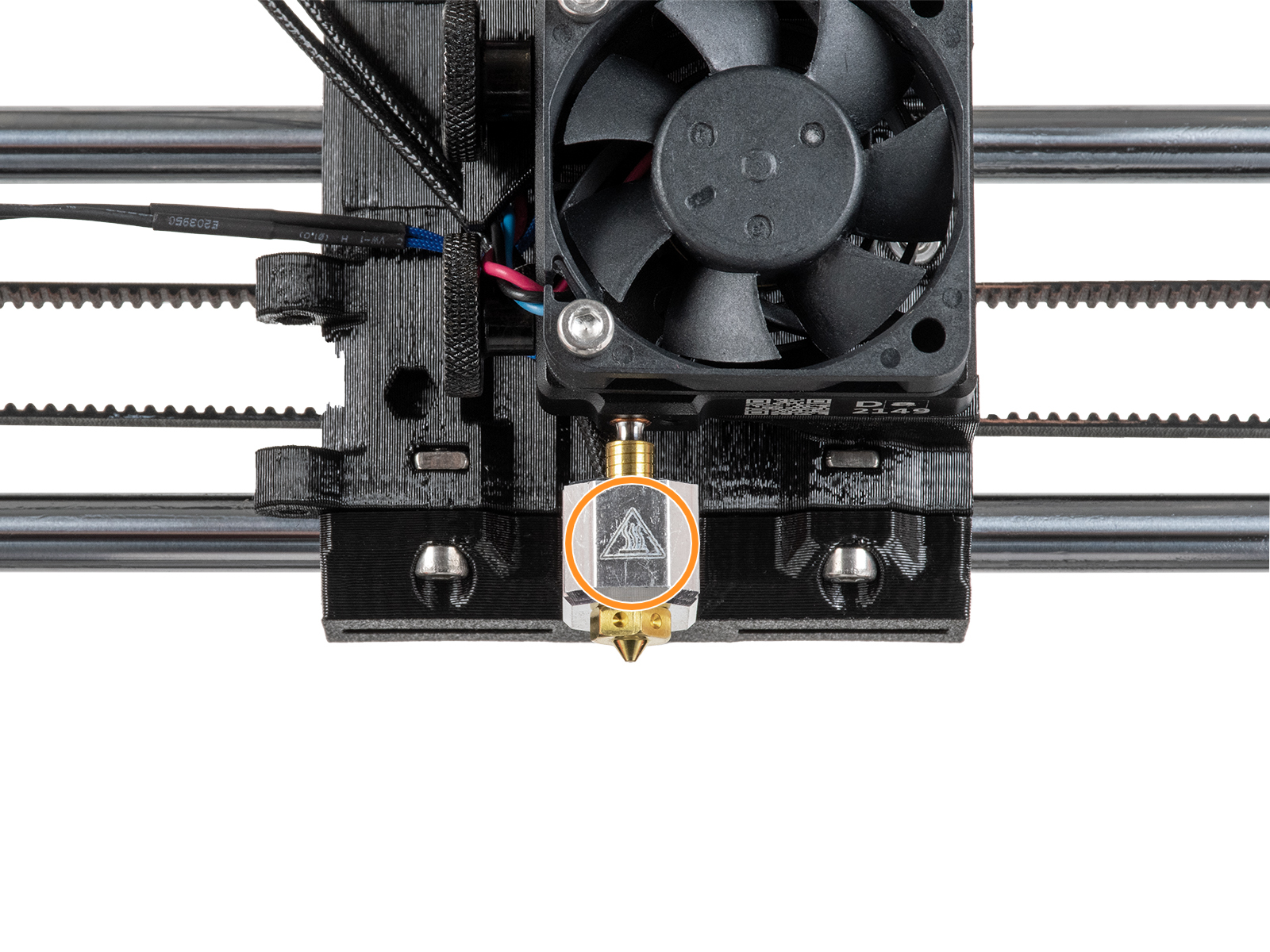 Inserting the hotend assembly