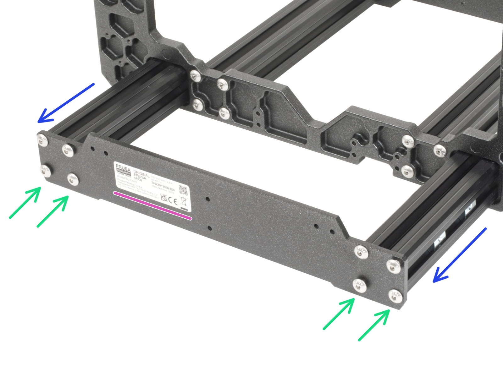 Y-axis: rear plate assembly