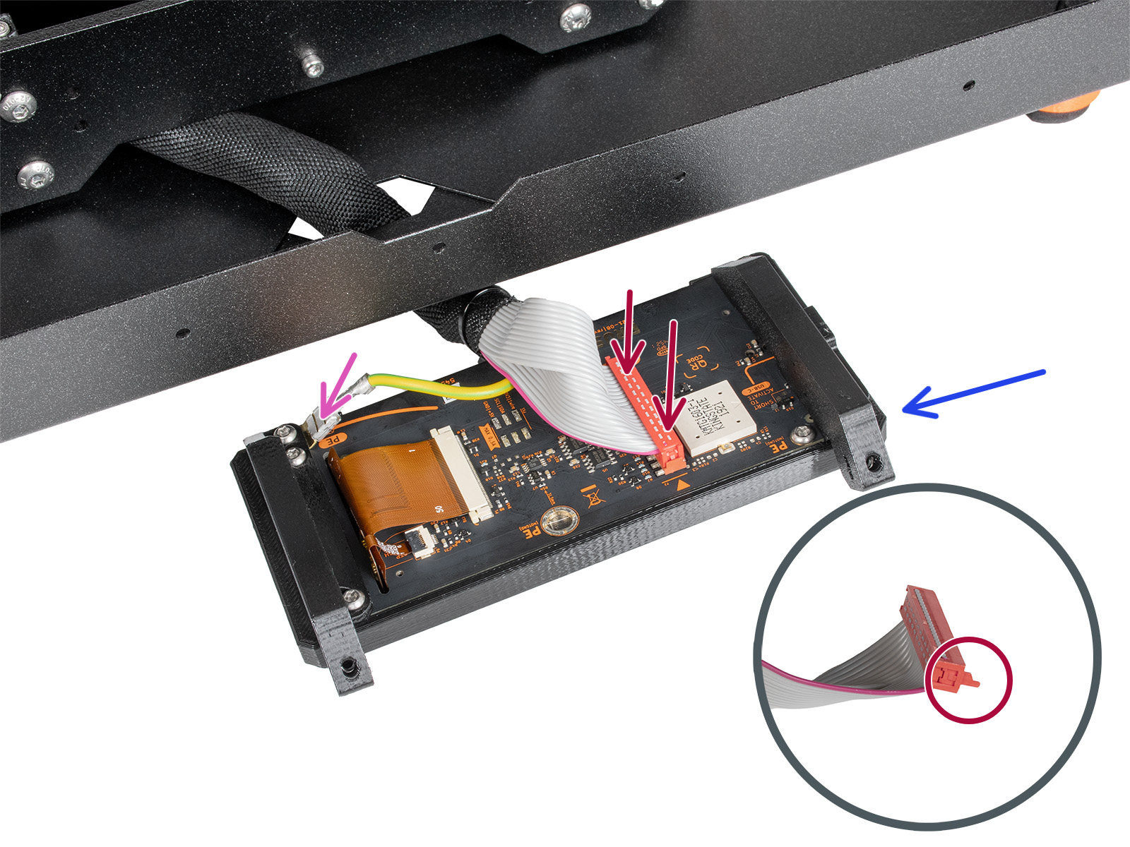 Version A: Mounting the xLCD