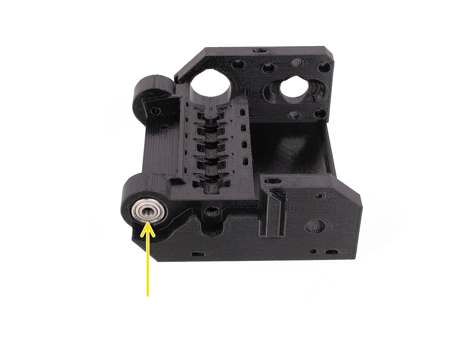 Pulley body: Inserting bearings