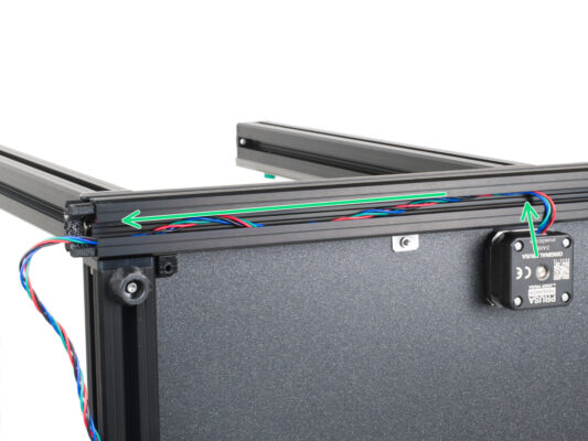 Inserting the second motor cable