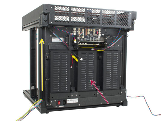 Rear left: cable management