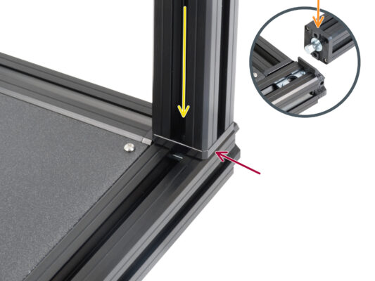 Right rear extrusion assembly
