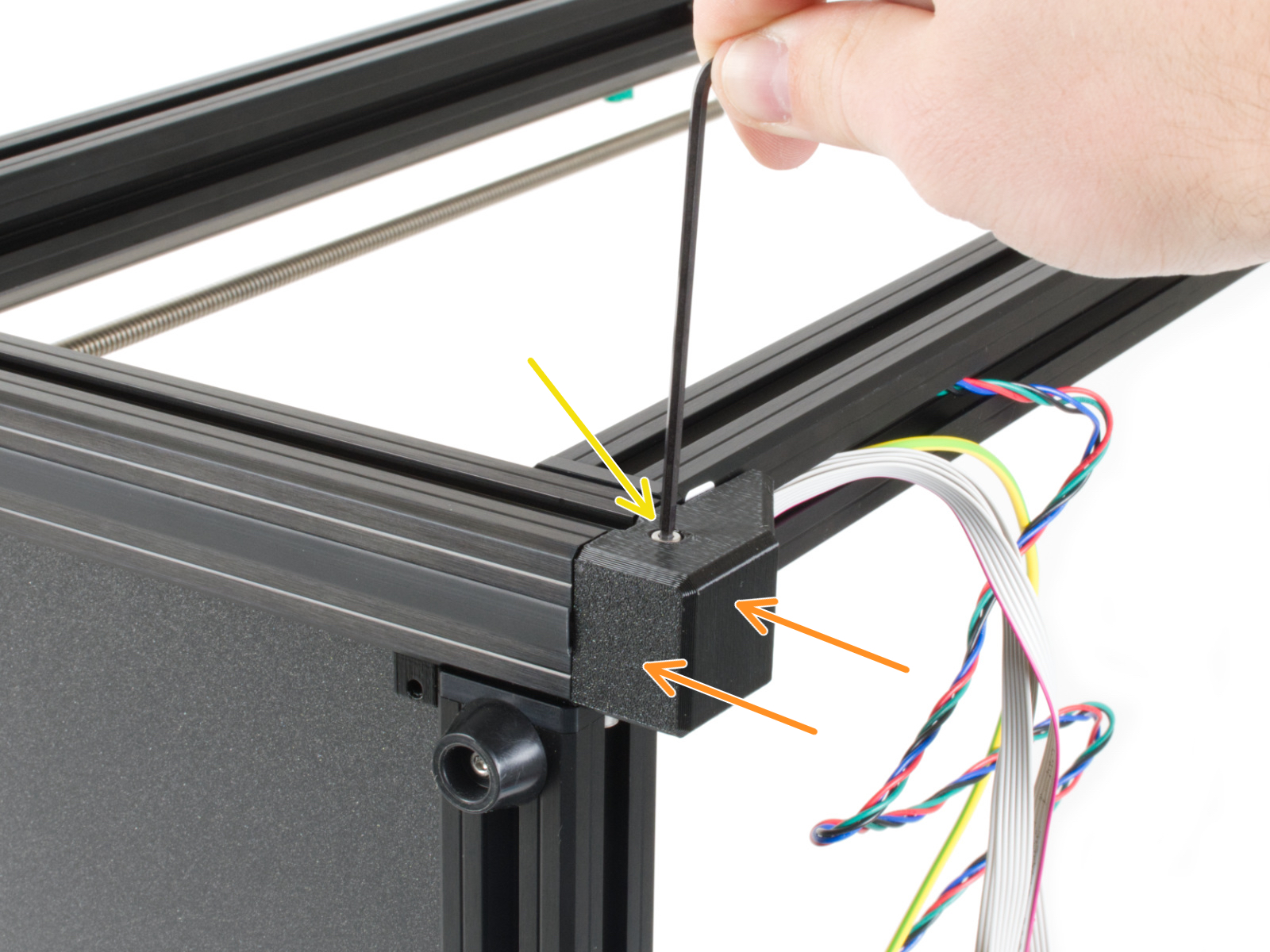 Preparing the cables for rear cover