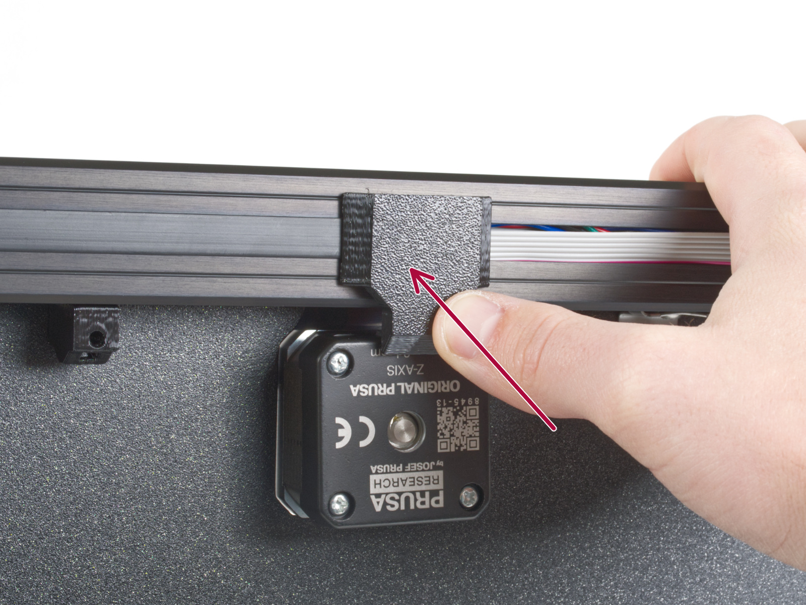 Inserting Z-motor-cable-bottom-cover