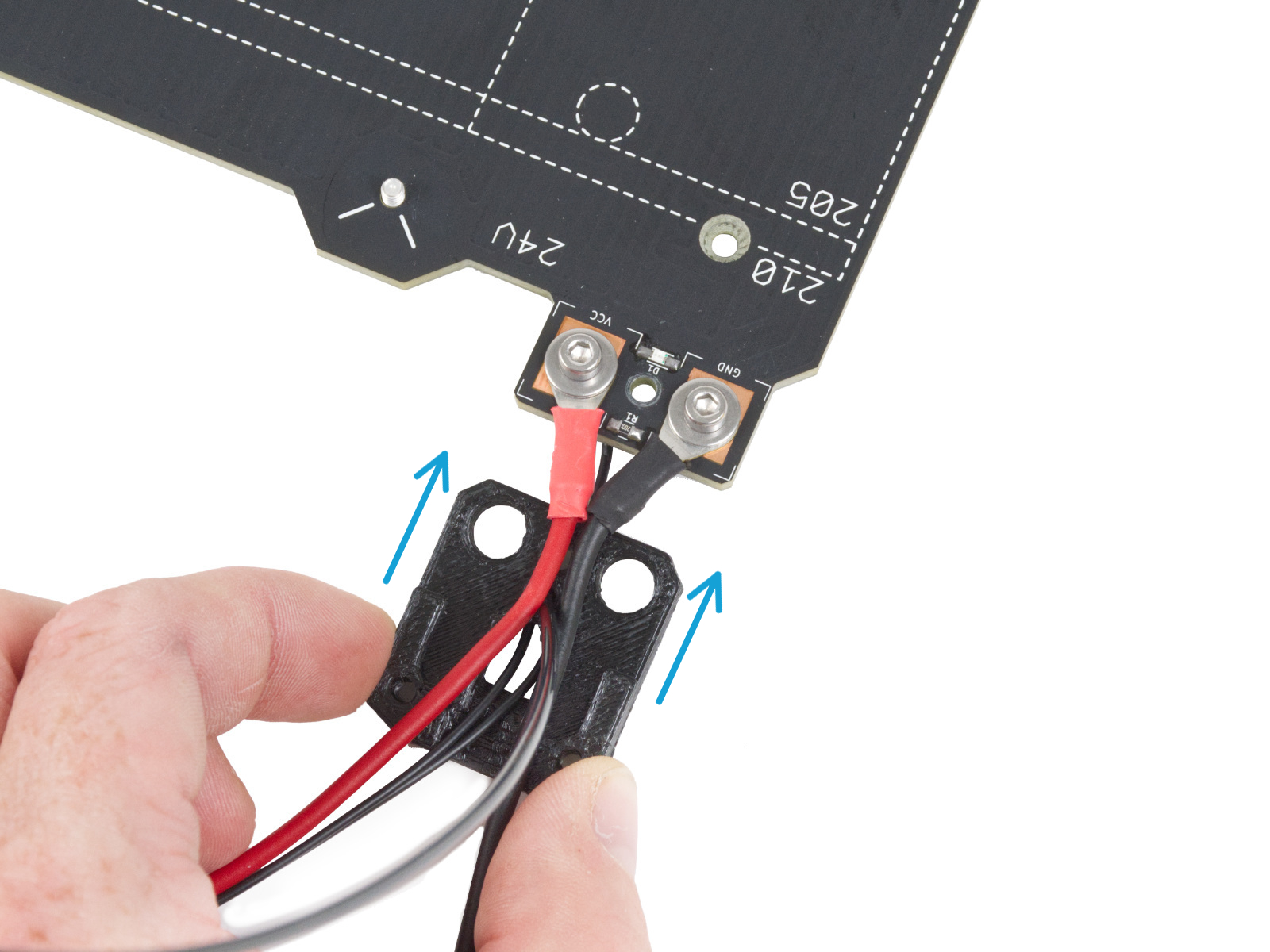 ヒートベッドケーブルカバーボトムの取り付け