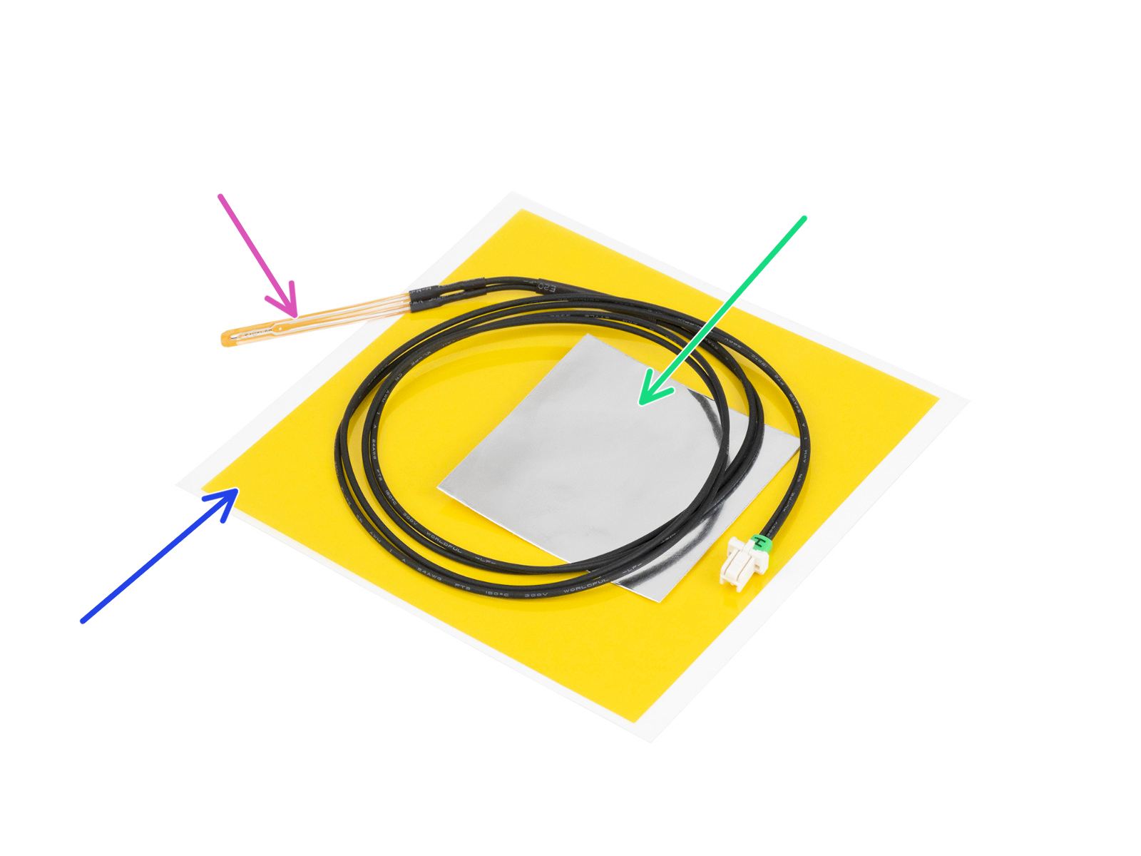 New heatbed thermistor: parts preparation