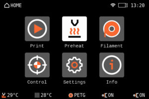 LCD menu (CORE One INDX)