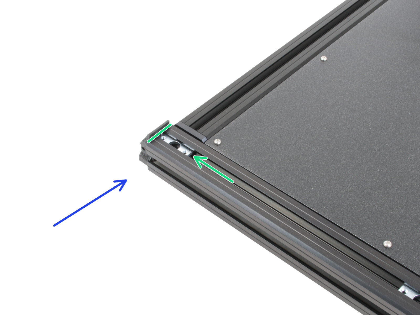 Left rear extrusion assembly