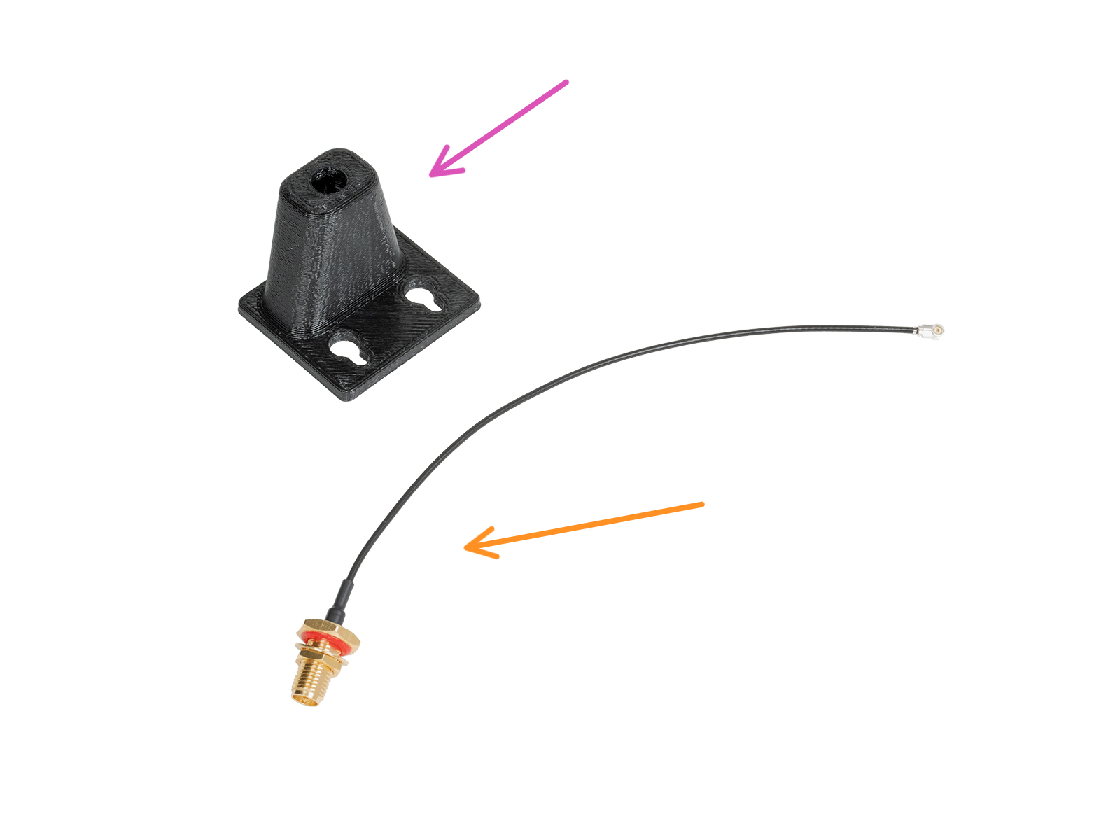 Version B: Wi-Fi antenna holder: parts preparation