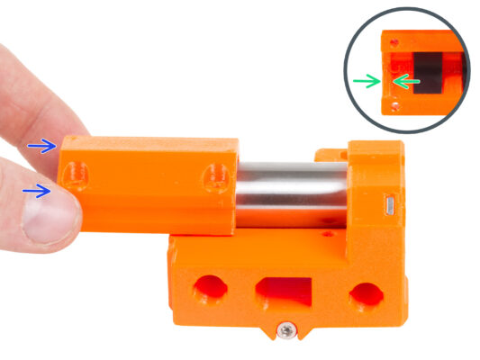 Covering the bearings: X-end-motor