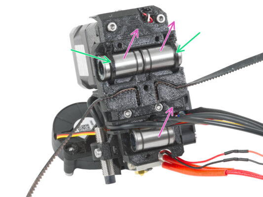 Removing the X-axis bearings