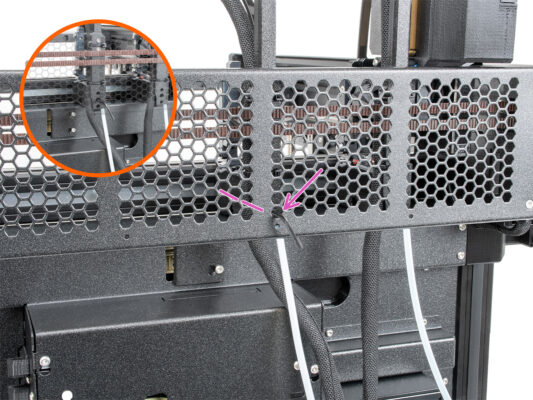 Guiding the second Nextruder cable