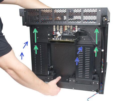 Attaching the XL rear panel