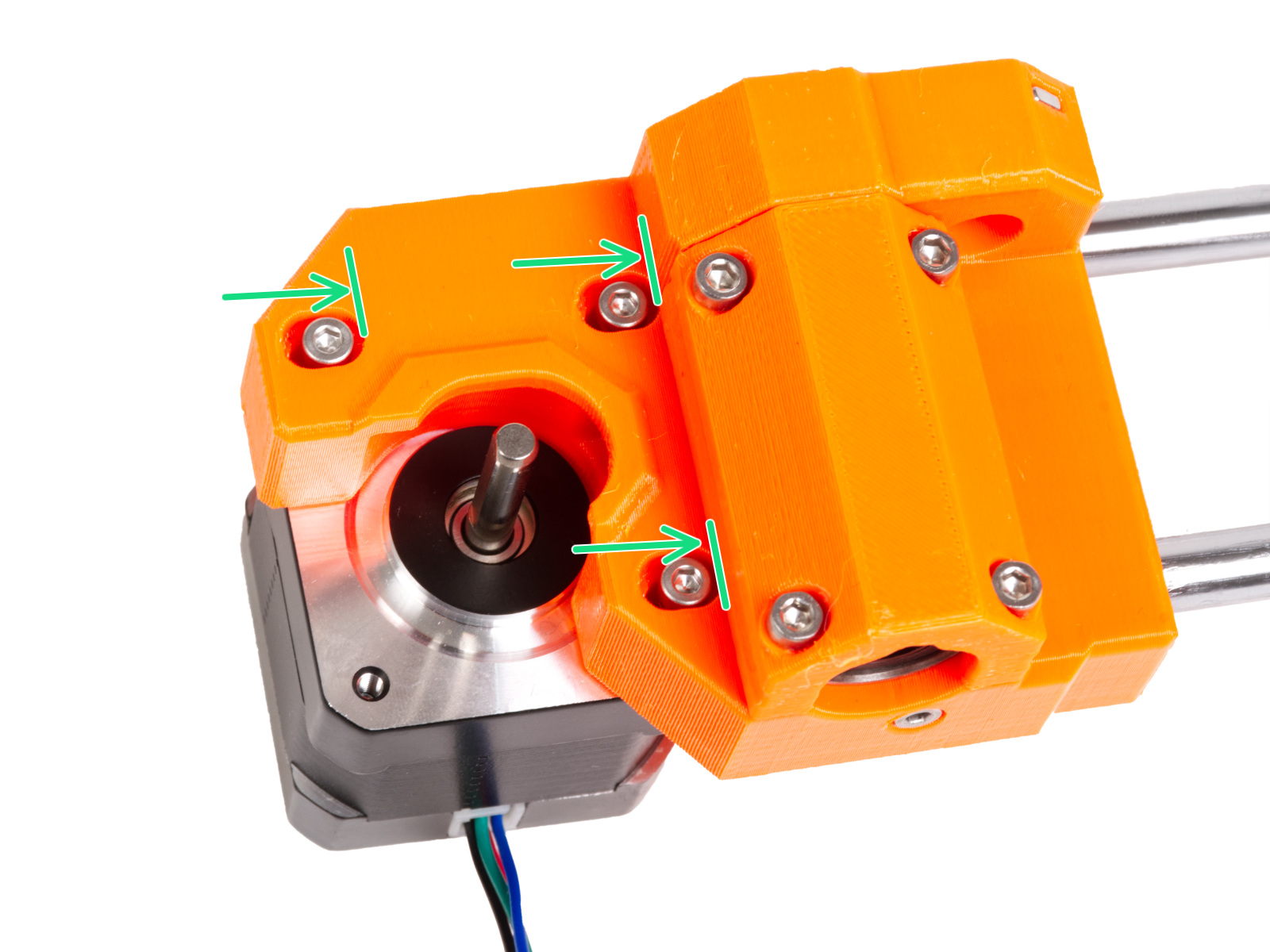 Attaching the X motor