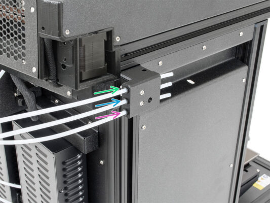 Version B: Guiding the docks PTFE tubes