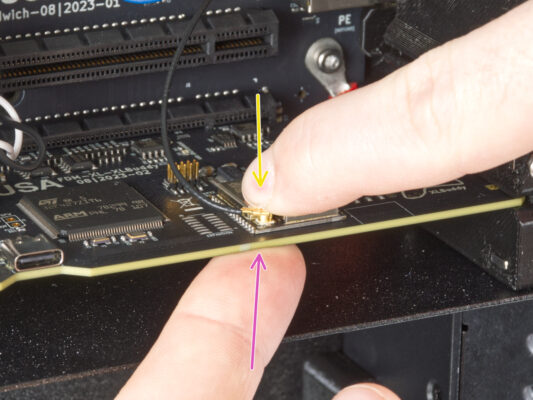 Version A: Rear right: connecting Wi-Fi Antenna