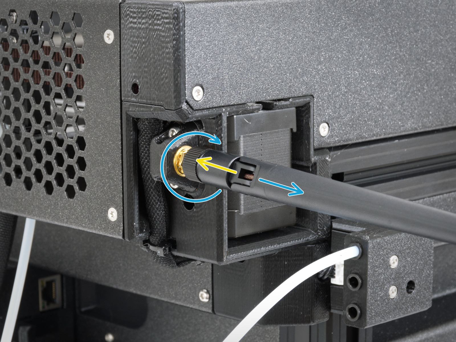 Version A: Installing the Wi-Fi antenna