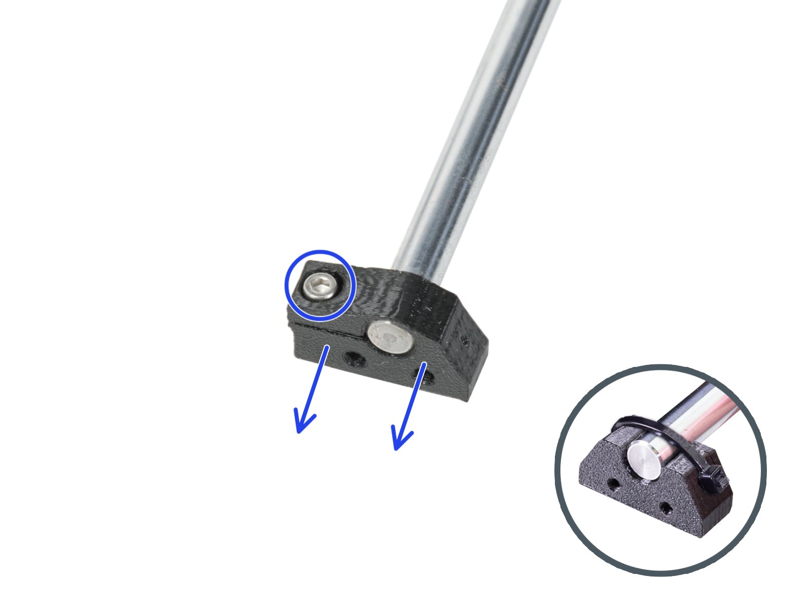 Dissasembling the Y-carriage: rod holders