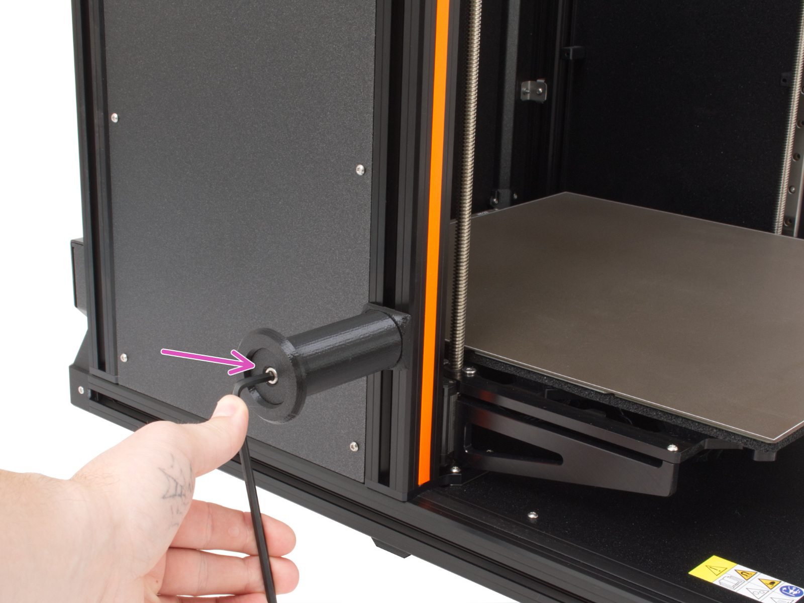 Version A: Mounting the spool holder assembly