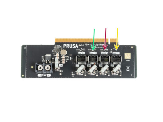 Version A: Connecting the Nextruder cables