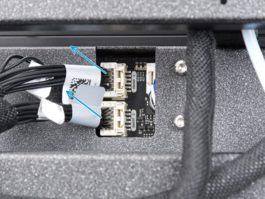 Disconnecting the Nextruder cables (Dual-head)